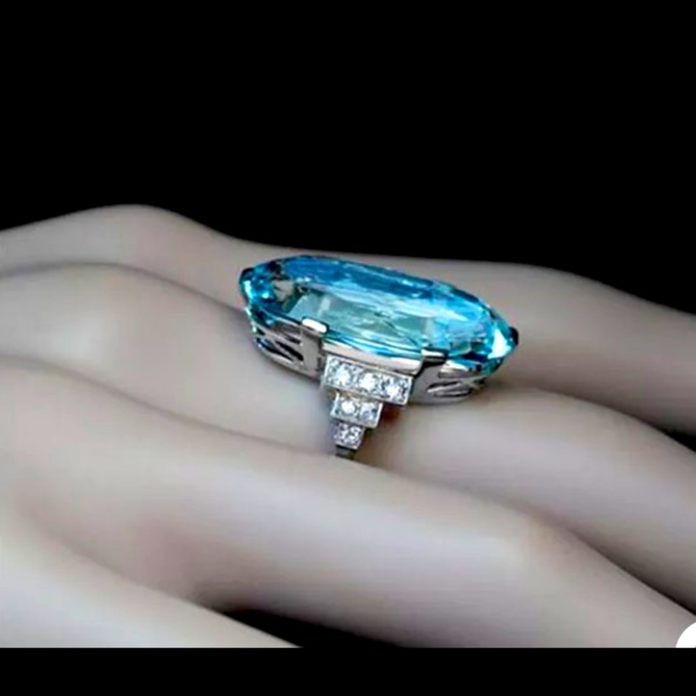 Women's Jewelry Charm Oval Cut Zricon CZ 925 Silver Rings Gifts Rings Size 8